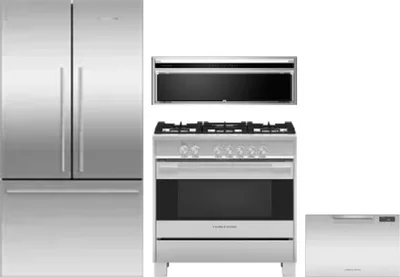 4 Piece Package Includes Refrigerator, Range, Hood And Dishwasher